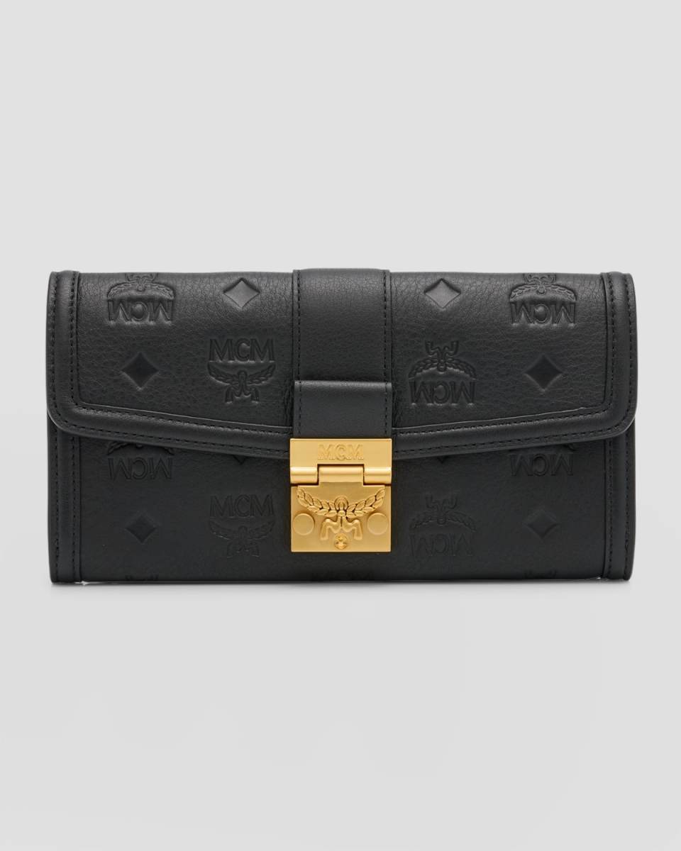 Tracy Logo-Embossed Leather Wallet on Chain